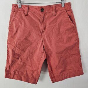 Urban Pipeline Flat Front Shorts Mens 29W Red Chino SuperFlex 10" Inseam